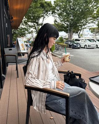 Loose-fit striped shirt