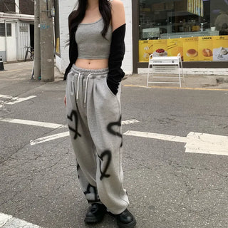 [Unisex] Heart Print Training Pants