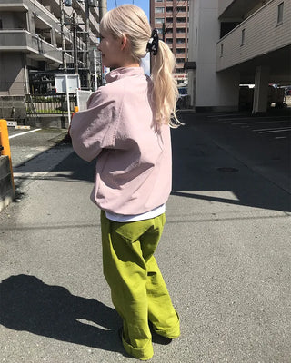 Nylon half-zip sweatshirt
