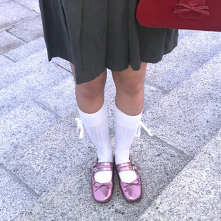 Ribbon detail socks
