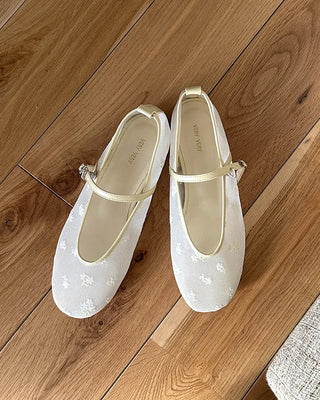 See-through Mary Jane Flats