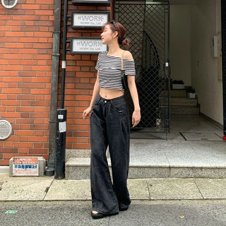 Asymmetrical Off-Shoulder T-Shirt