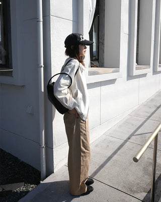 Side panel cotton pants