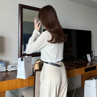 Sheer basic knit
