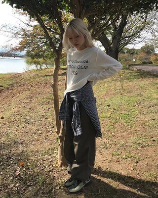 Nylon wide Joker pants