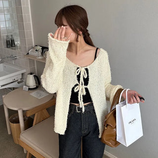 Boucle Double Ribbon Cardigan