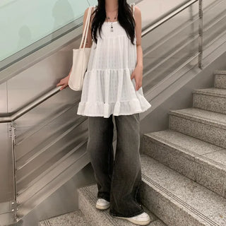 Snap Button Wide Pants
