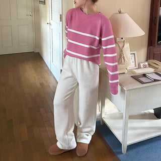 Elastic waist knit pants