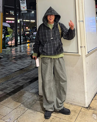 Cotton pintuck pants