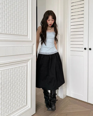 Lace-trimmed camisole
