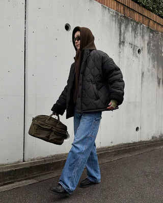 Wave quilted jacket