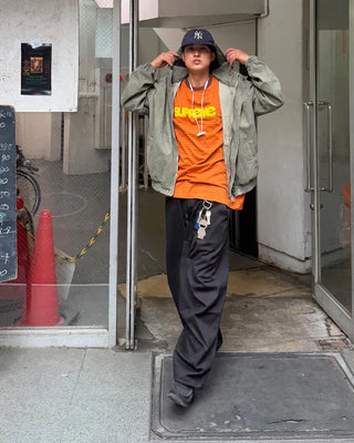D-ring one-tuck balloon pants