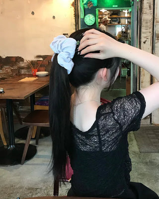 Striped hair scrunchie