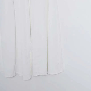 Flared elastic waist long skirt