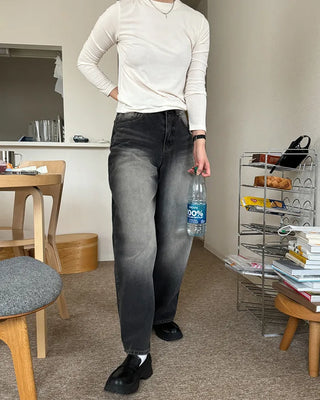 Round Basic Slim Long-Sleeve T-Shirt
