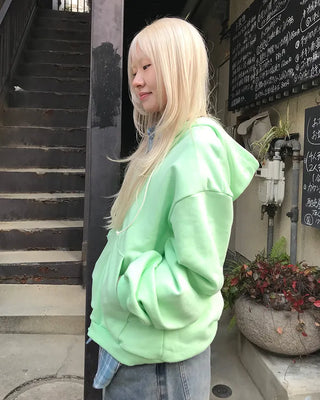 Color Point Zip Hoodie