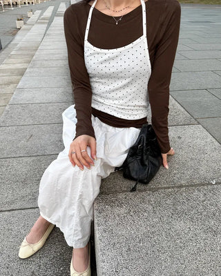Polka Dot Halter Neck Top