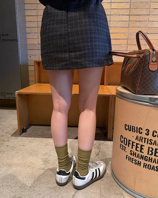 Ribbed long socks