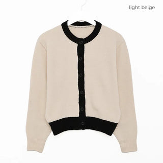 Two-tone round cardigan