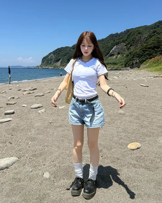 Basic Color Round T-Shirt