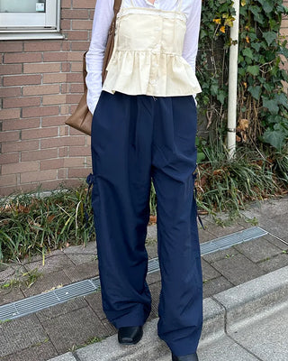 Side-ribbon cargo pants