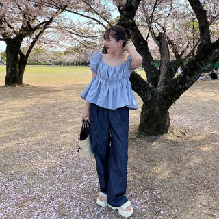 2-way short-sleeved blouse