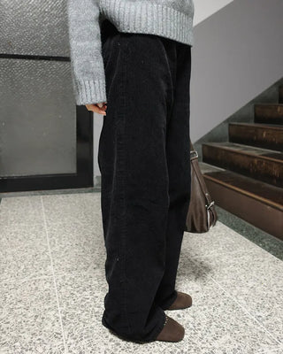 Corduroy wide-leg pants