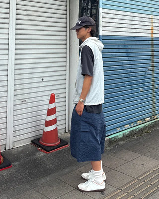 Checked Banding Cargo Pants
