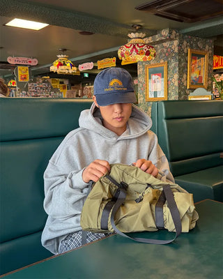 Drawstring Nylon Shoulder Bag