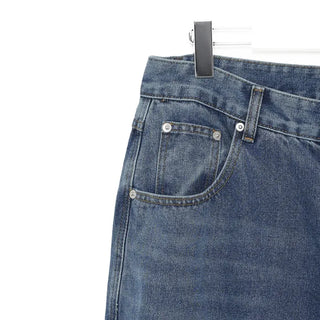 (Unisex) Pintuck Denim Wide Pants
