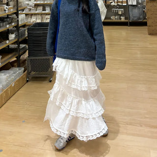 Cancan lace long skirt