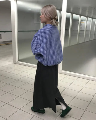 Waist string long skirt