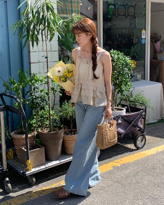Frilled tiered blouse