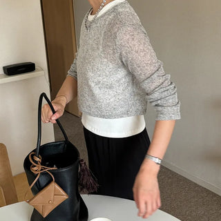 Round neck summer knit