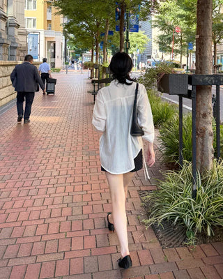 Tie Ribbon Oversized Shirt