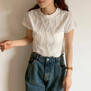 Lace cropped T