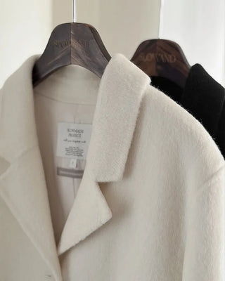 Wool blend handmade long coat