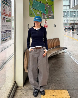(Unisex) Studded Pocket Wide Pants