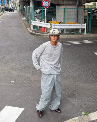 Checked parachute pants