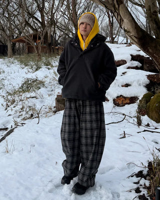 Half-neck button fleece