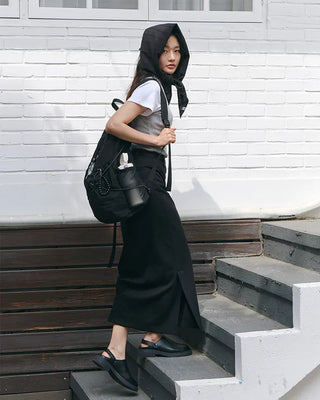 [2nd Re-release] (ORIGINAL) Light Nylon Backpack (black)