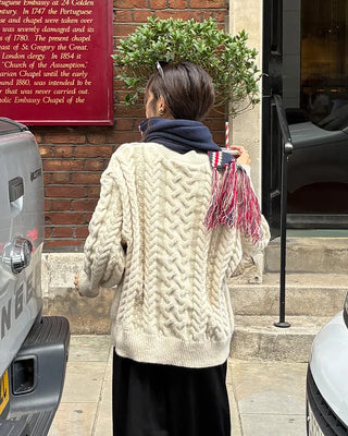 Cable knit sweater