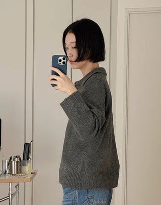 Modern Color Half-Zip Sweater