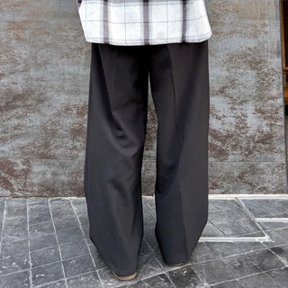Pintuck wide slacks