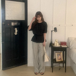 String puff blouse