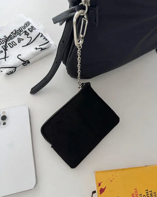 Mini wallet with keyring