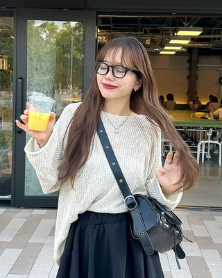 See-through oversized knit