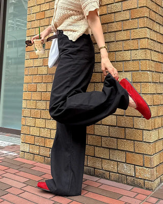 Wide cotton pants