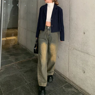 Yellow Wash Loose Fit Denim