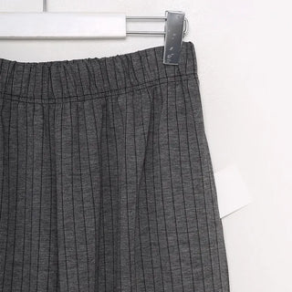Striped wide-leg easy pants